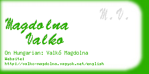 magdolna valko business card