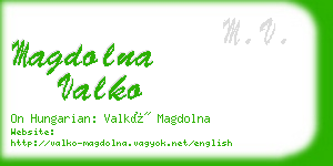 magdolna valko business card